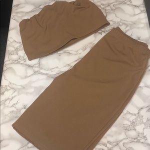 NWT Camel s/m bike short & bandeau set Nasty Gal